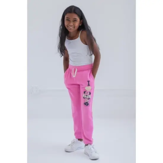 Disney Minnie Mouse Girls Fleece 2 Pack Jogger Pants Little Kid image {1}