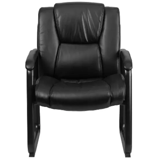 HERCULES Series 500 lb. Capacity Big & Tall Executive Side Chair Black Leather - Flash Furniture image {3}
