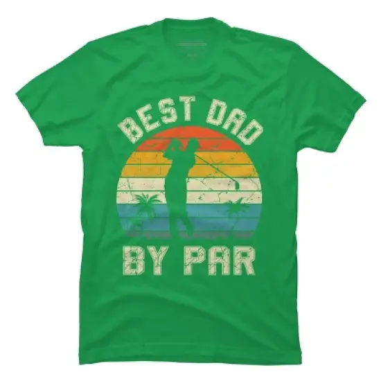 Men's Design By Humans Best Dad By Par Tropical Golf By T-Shirt image {4}