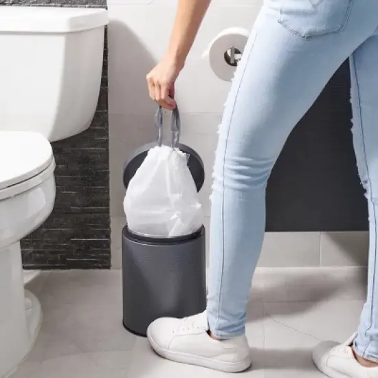 Plasticplace Drawstring Trash Bags, 4 Gallon, White (200 Count) image {2}