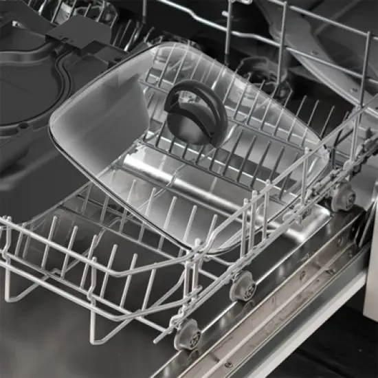 KitchenSmith by bella 11"x11" Skillet with EverGood Ceramic Nonstick Coating PFAS-Free: Aluminum, Temperature Control, Black image {5}