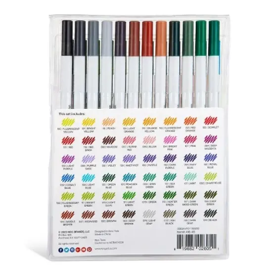 KINGART Fine Line Pens 48 Colors image {9}