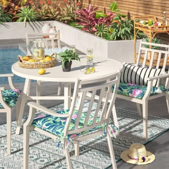 5' x 7' Tapestry Woven Outdoor Rug Aqua - Opalhouse&trade; image {1}