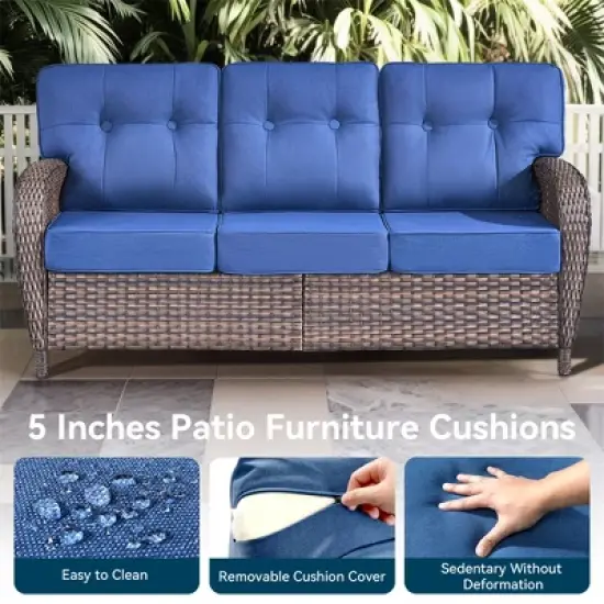 10 Pieces Gymojoy Sofa Chairs Ottoman with Swivel Chairs image {12}