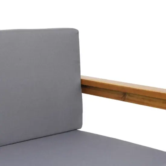 Outdoor Acacia Wood 3-Seater Sofa with Water-Resistant Cushions & Slatted Design, Durable & Stylish Patio Seating-Coolbibila image {6}