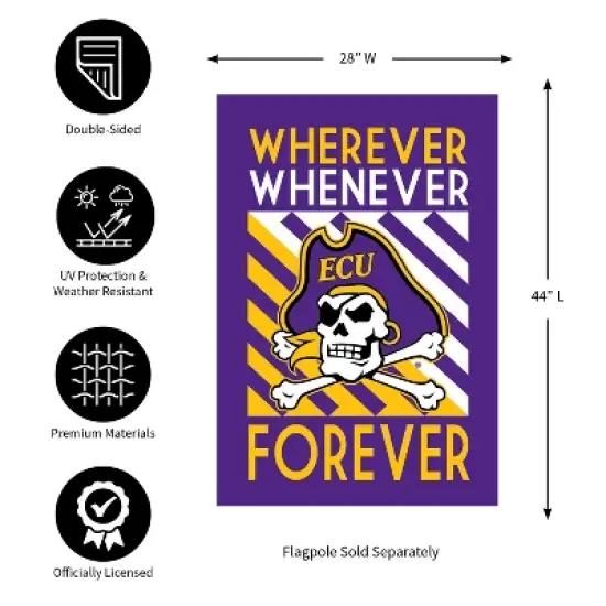 Evergreen NCAA East Carolina University House Flag 28 x 44 Inches Outdoor Decor for Homes and Gardens image {5}