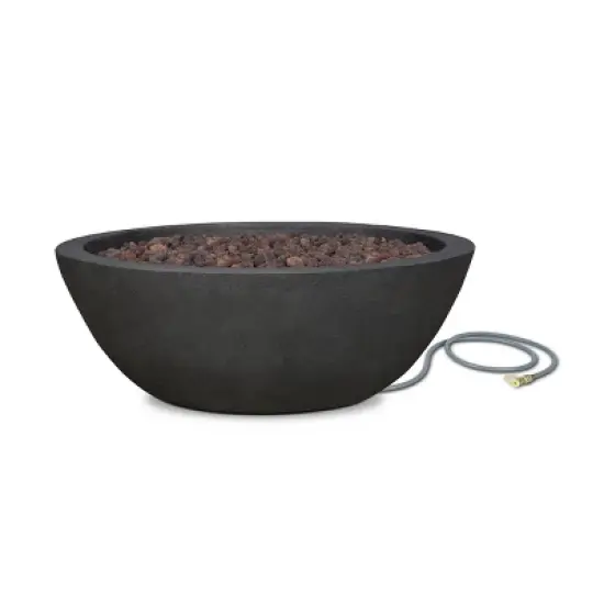Riverside Fire Bowl Shale - Real Flame: Outdoor Entertainment, Propane Gas, Lava Rock, Weather-Resistant image {2}