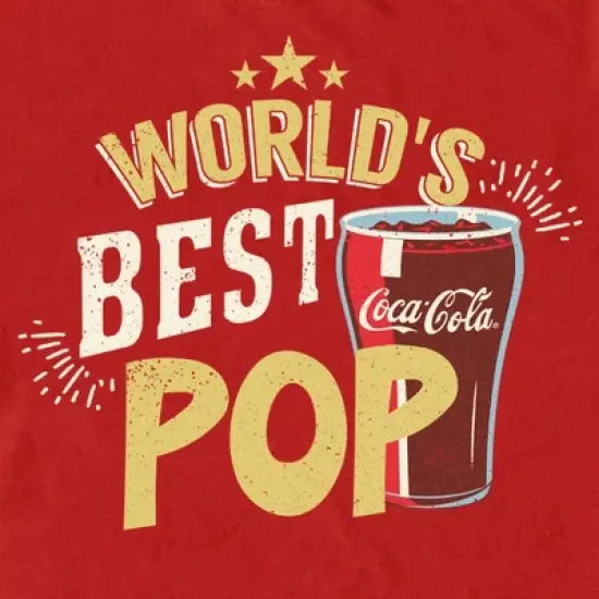 Men's Coca Cola Father's Day Retro World's Best Pop T-Shirt image {1}