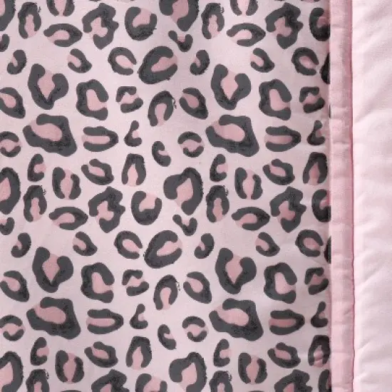 The Peanutshell Leopard Blush Baby Crib Bedding Set - Pink/Animal - 3pc image {5}