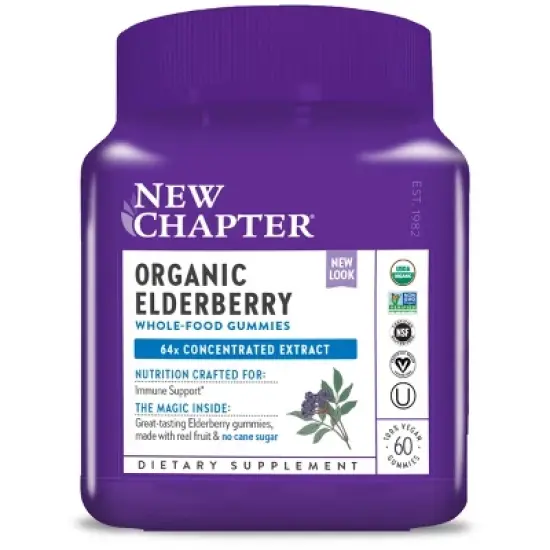 New Chapter Organic Elderberry Vegan Gummies - 60ct image {7}