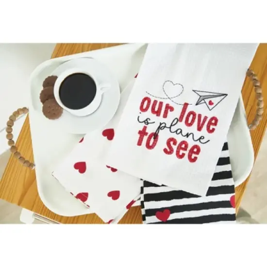C&F Home Love Heart Cotton Kitchen Towel Set of 2 image {3}