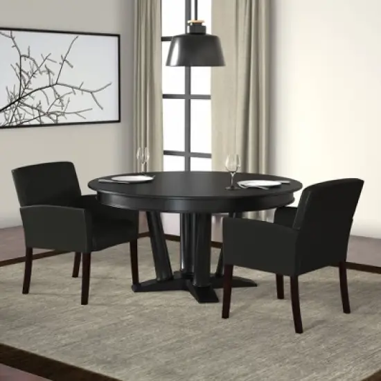 Box Arm Guest Chair Black - Boss Office Products image {1}