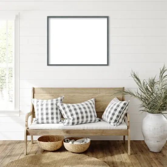 Amanti Art Dixie Blue Grey Rustic Narrow Framed Dry Erase Magnetic Board image {8}