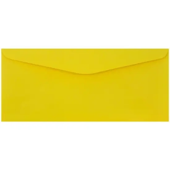 JAM PAPER #9 Business Colored Envelopes - 3 7/8 x 8 7/8 - Yellow Recycled - 100/Pack image {1}