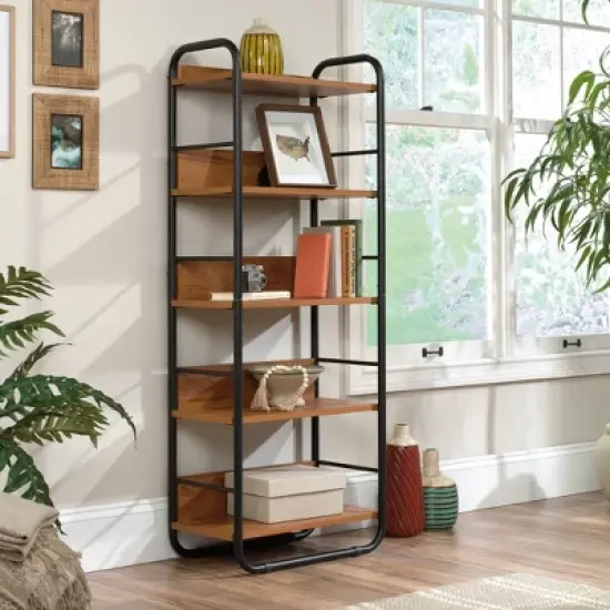 60" Union Plain 5 Shelf Bookcase Prairie Cherry - Sauder image {1}