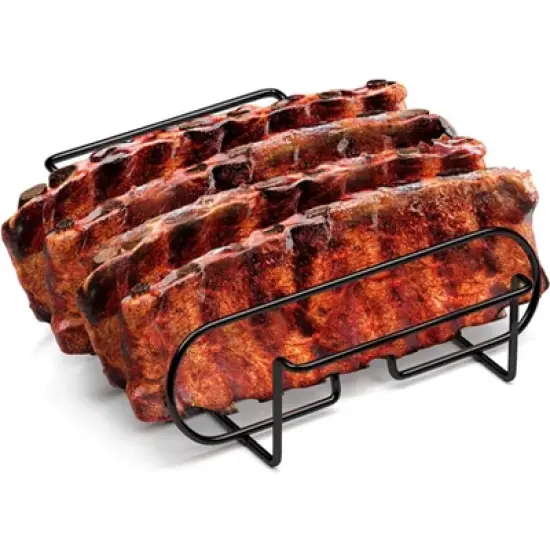 Sorbus Non-Stick Rib Rack - Porcelain Coated Steel Roasting Stand image {8}