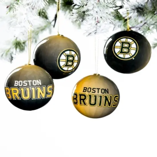 Evergreen Holiday Ball Ornaments, Set of 12, Boston Bruins image {3}