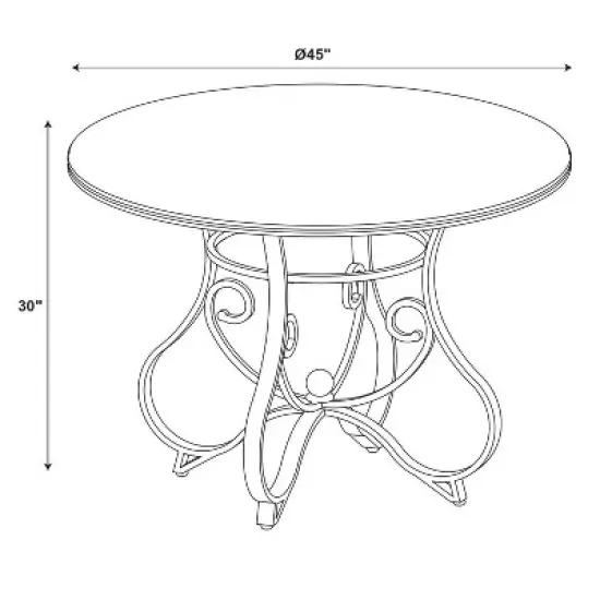 Carter Round Dining Table Metal/Cherry - Powell Company image {8}