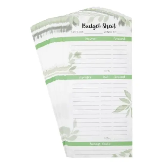 Paper Junkie 120 Pack Budget Sheets for Cash Envelopes, Account Expense Tracker Pages, 6.5 x 3.1 in image {5}