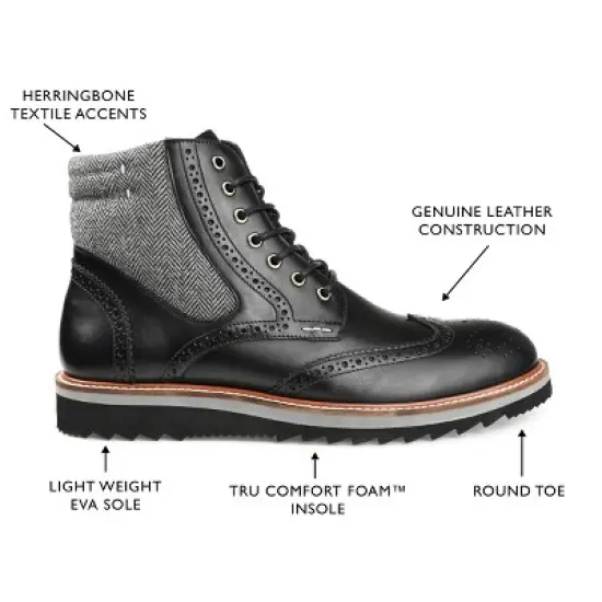 Thomas & Vine Rockland Wingtip Ankle Boot image {7}