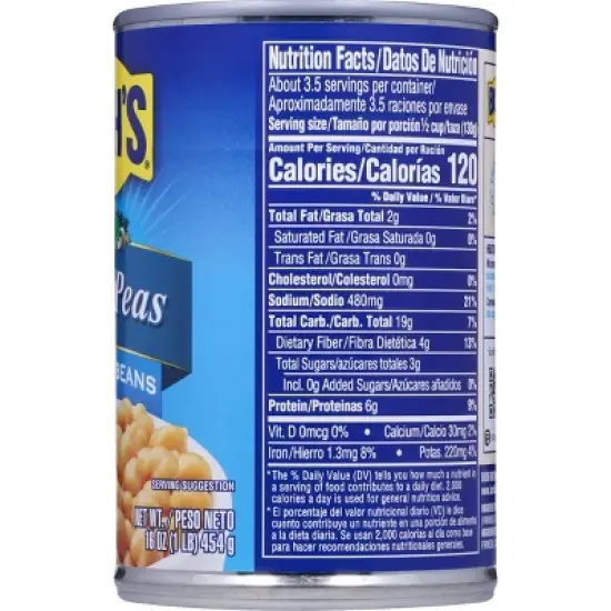 Bush's Garbanzo Beans - 16oz image {2}