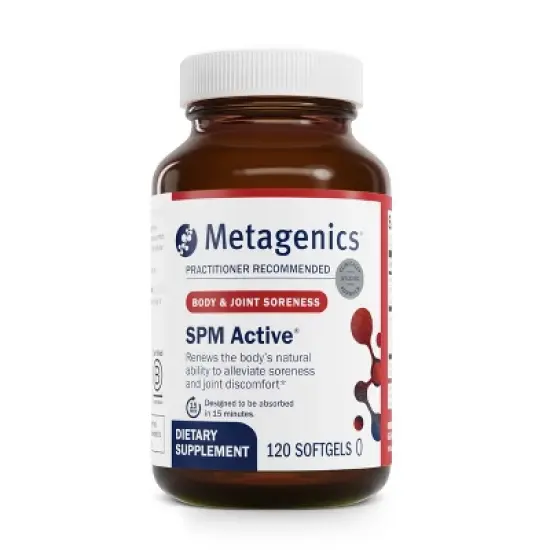 Metagenics SPM Active, Specialized Pro Resolving Mediators, Joint Comfort, Tissue Health & Minor Discomfort Relief, Non-GMO, Gluten-Free, 120 Softgels image {8}