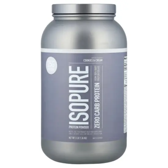 Isopure Zero Carb Protein Powder, Cookies & Cream, 3 lb (1.36 kg) image {4}