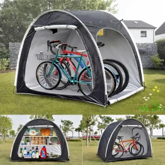 MOEPISY Nylon Portable Bike Shed Black image {6}