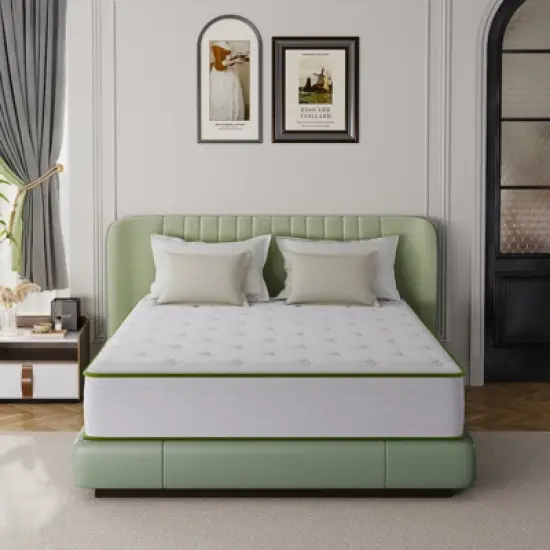 Swedrea Hybrid Mattress Medium Anti Static Cooling Gel Memory Foam Antisensitivity in White image {10}