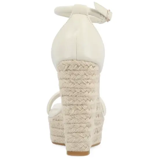 Journee Collection Womens Olesia Tru Comfort Foam Buckle Espadrille Wedge Sandals image {2}