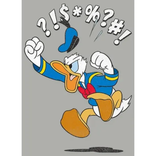 Men's Mickey & Friends Donald Duck Angry Jump T-Shirt image {1}