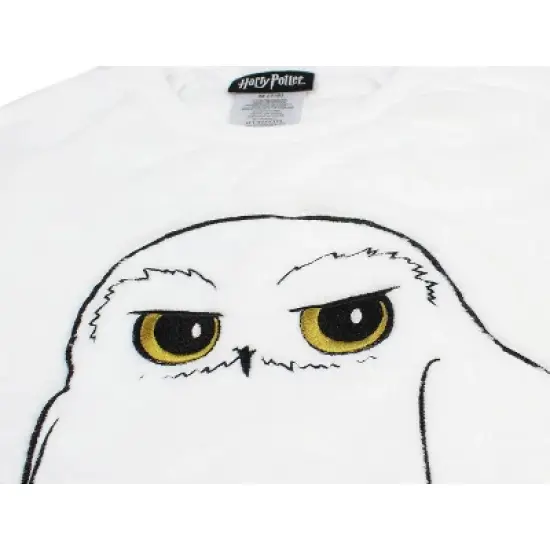Harry Potter Pajama Girls' Hedwig Owl Micro Raschel Fleece Hi-Lo Nightgown Costume image {5}
