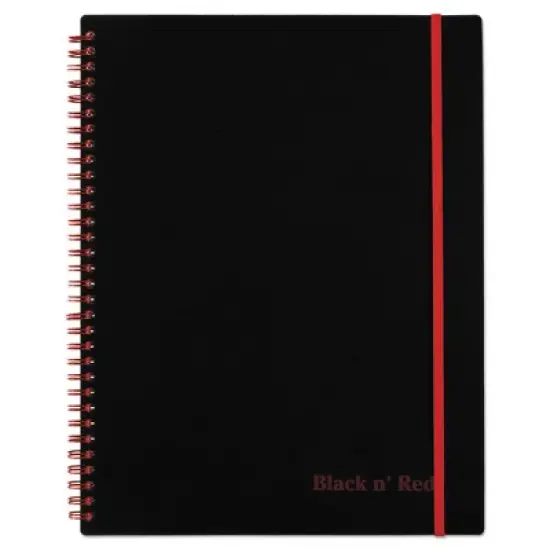 Black n' Red Flexible Cover Twinwire Notebooks, SCRIBZEE Compatible, 1-Subject, Wide/Legal Rule, Black Cover, (70) 11 x 8.5 Sheets image {2}