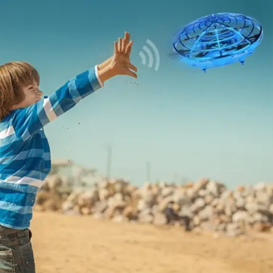 Link Hand-Controlled Mini UFO Drone Flying Toy Inside/Outside Adults & Kids Makes A Great Gift image {3}