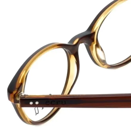 Ecru Designer EyeGlasses Daltrey-004 Brown Layered Crystal 50mm 21 POWER CHOICES image {3}