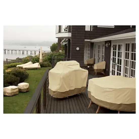 Veranda Deep Patio Loveseat Cover Medium - Light Pebble - Classic Accessories image {6}