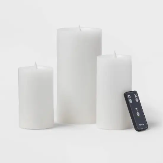 3pk LED Candles White - Threshold&trade; image {2}