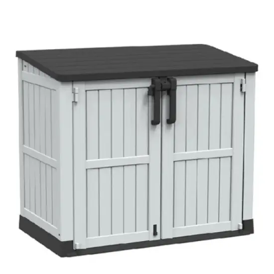 INFURNIC Deck Boxes, Extra-Large Deck Box with Lockable Storage, Waterproof Outdoor Storage Box for Patio, Garden, Pool, White, 51.1"*29.1"*43.3" image {5}