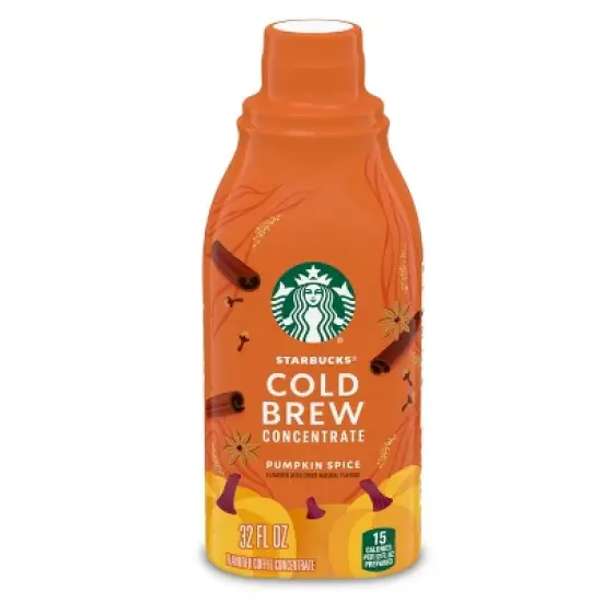 Starbucks Pumpkin Spice Flavored Cold Brew Concentrate, Multi-Serve, Naturally Flavored - 32 fl oz image {8}