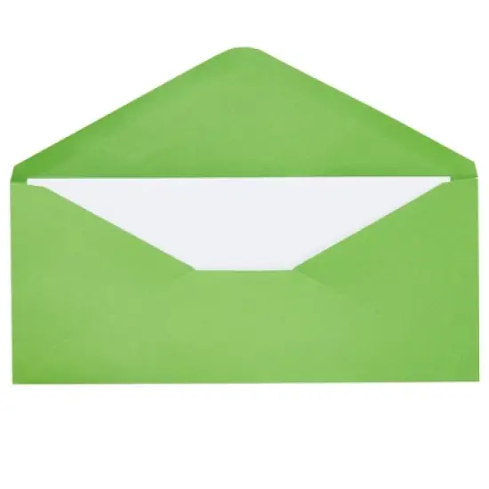 Paper Junkie 200 Pack Bulk #10 Green Envelopes with Gummed Seal, Business Size Invitations Letters, Greeting Cards, 4.13 x 9.5 in image {3}