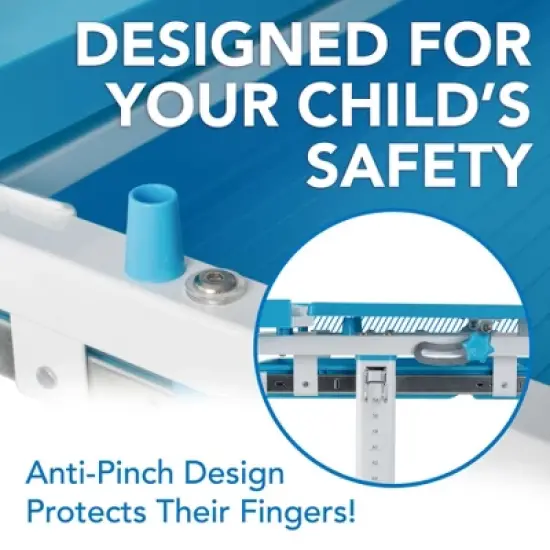 Mount-It! Kids Desk and Chair Set | Height Adjustable Ergonomic Children's School Workstation with Storage Drawer | Blue image {8}