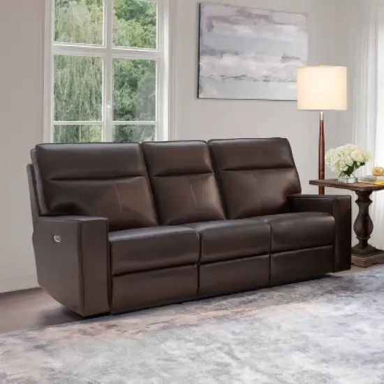 Easley Leather Power Reclining Sofa - Abbyson Living image {1}