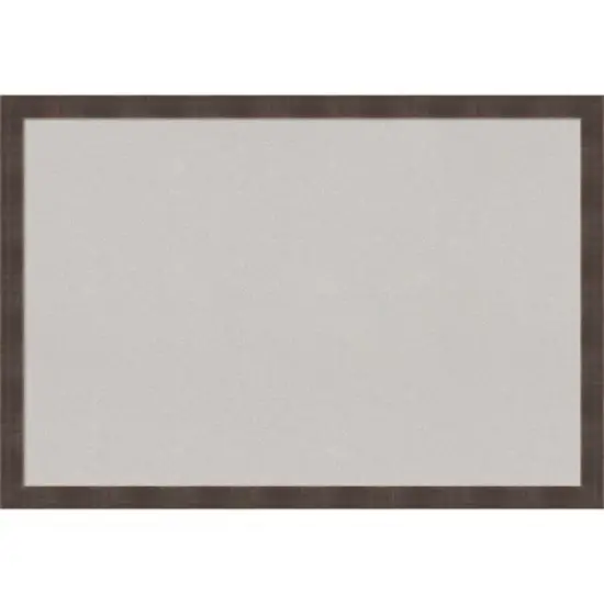 Amanti Art Whiskey Brown Rustic Wood Framed Corkboard, Grey Cork image {6}