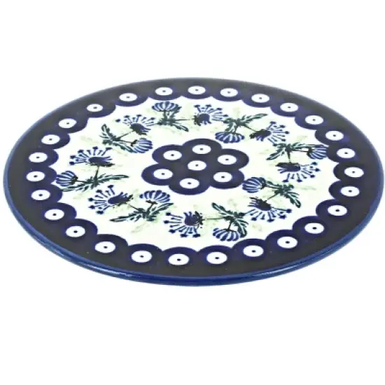 Blue Rose Polish Pottery 1012 Zaklady Trivet image {13}