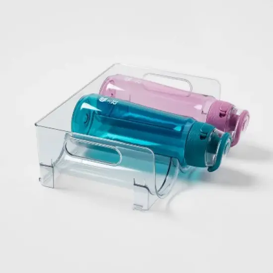 Plastic Hydration Bottle Storage Clear - Brightroom&trade;: Stackable Water Bottle Organizer, Kitchen Glassware Storage image {2}