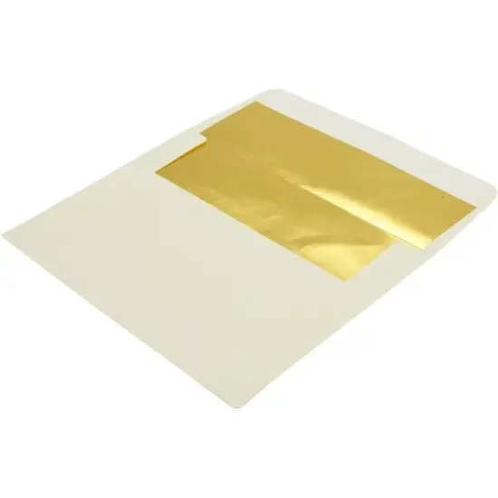 Best Paper Greetings Invitation Envelopes with Gold Foil Lining (5.25 x 7.25 Inches, Ivory, 50 Pack) image {4}