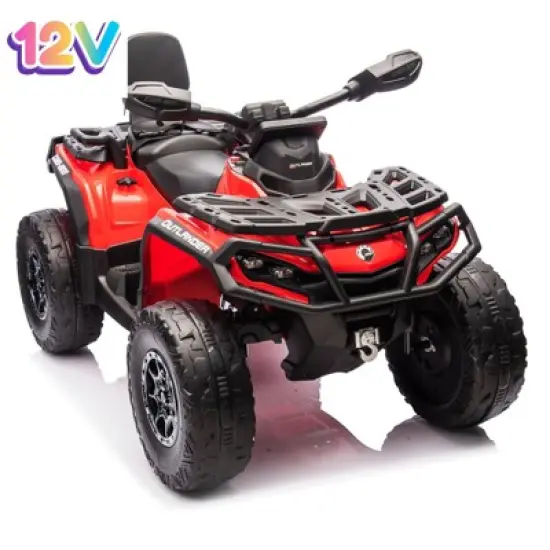 Garvee 12V 2-Seater Ride On ATV for Kids, Electric Car with Remote Control, 4x200W Motors, Bluetooth Music, LED Lights, Spring Suspension image {10}