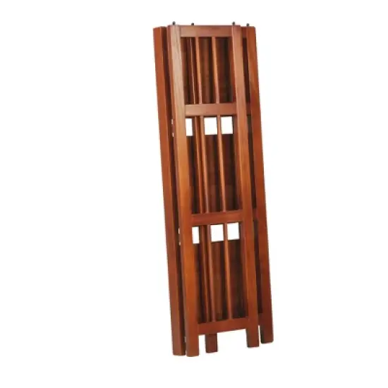 Casual Home 331-39 3 Shelf 14 Inch Folding Office Furniture Wood Bookcase, Mahogany (2 Pack) image {4}