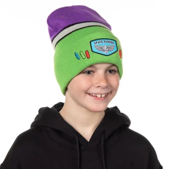 Disney Toy Story Space Ranger Buzz Lightyear Costume Knit Cuff Beanie Hat image {5}