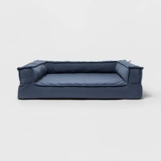 Sofa Bolster Dog Bed - Blue - Boots & Barkley&trade; image {3}